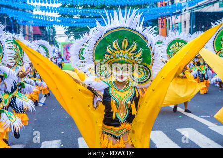 Participants au festival Masskara à Bacolod Philippines Banque D'Images