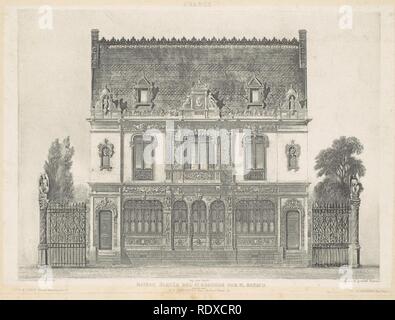 Armand-Hippolyte-Louis Fizeau, Maison Rue St Georges encore par M. Renaud, ca. 1841. Banque D'Images
