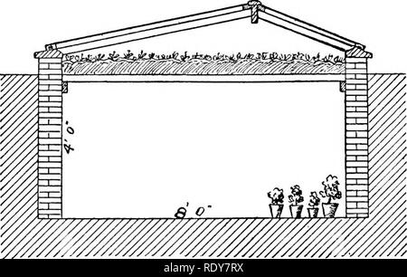 . Faire payer l'horticulture ; expérience dans le jardinage et la culture des fruits. Le jardinage. 258 DÉCISIONS L'HORTICULTURE RÉMUNÉRATION Dans un conservatoire permanent il est avantageux d'avoir une bobine de tuyau de l'appareil de manière à maintenir l'endroit chaud et permettent donc de cultiver plus de plantes que d'offres peut être cultivé dans les structures temporaires. Il devrait y avoir une porte allant vers l'extérieur ainsi que dans le logement à partir de la véranda. De préférence ces portes devraient être en face de l'autre. Il est également à l'avan- tageous ont une partie du mur entre les temps d-. Fosse de l'USINE PERMANENT ET FOYER ing et les conséquences Banque D'Images