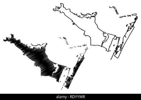 La ville de Corpus Christi (United States villes, United States of America, USA) site vector illustration, scribble sketch Ville de Corpus Christi site Illustration de Vecteur