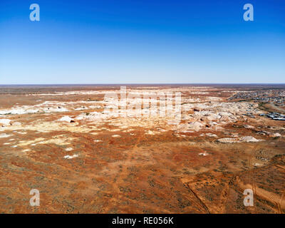 Vue aérienne de l'Andamooka Champs d'Opale en Australie du Sud Banque D'Images