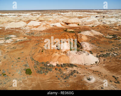 Vue aérienne de l'Andamooka Champs d'Opale en Australie du Sud Banque D'Images