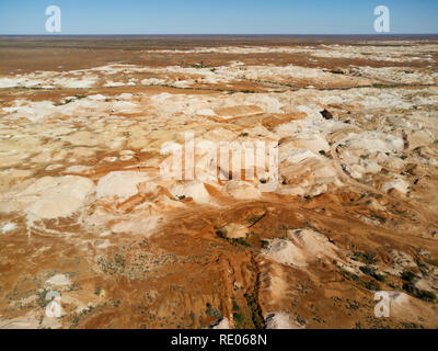 Vue aérienne de l'Andamooka Champs d'Opale en Australie du Sud Banque D'Images