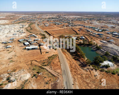 Vue aérienne de l'Andamooka Champs d'Opale en Australie du Sud Banque D'Images