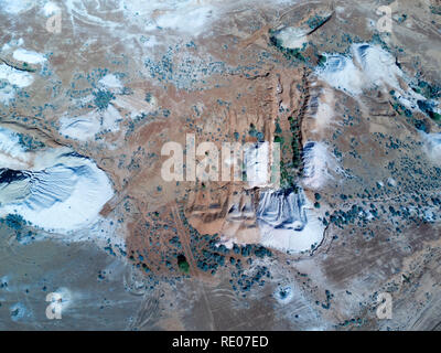 Vue aérienne de l'Andamooka Champs d'Opale en Australie du Sud Banque D'Images