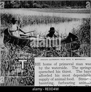 . La vie d'eaux intérieures ; une école primaire du texte livre de biologie d'eau pour les étudiants américains. Biologie des eaux douces. Chapitre I INTRODUCTION. 5 Il était l'homme primitif de la maison au bord de l'eau. Les ressorts étanchée sa soif. Les baies qu'offre son plus fiable d'approvisionnement en aliments pour animaux. Stream- obsédant, animaux à fourrure, ses vêtements. Les rivières étaient ses autoroutes. Sports d'eau ont été une grande partie de sa récréation ; et la glorieuse beauté de surfaces en miroir fleur verte- arides rivages pontés étaient la manne de son âme simple. Le circvmistances de la vie moderne ont en grande partie supprimé mankin Banque D'Images