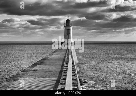 Le phare à Les Sables-d'Olonne, France. Banque D'Images