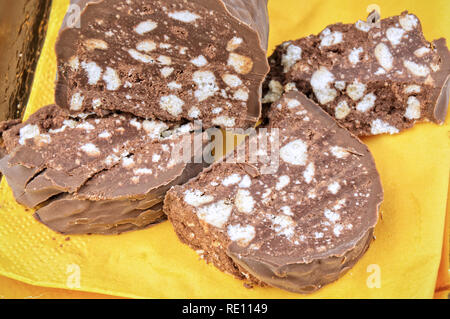 Salami au Chocolat italien libre Banque D'Images