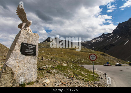 Timmelsjoch passer , à la frontière entre l'Italie et l'Autriche, la Haute Route alpine Timmelsjoch, col à 2474 mètres d'altitude, col, Banque D'Images