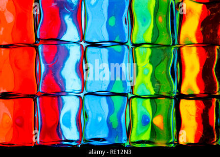 Image colorée déformé dans blocs carrés Banque D'Images