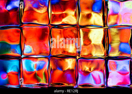 Image colorée déformé dans blocs carrés Banque D'Images