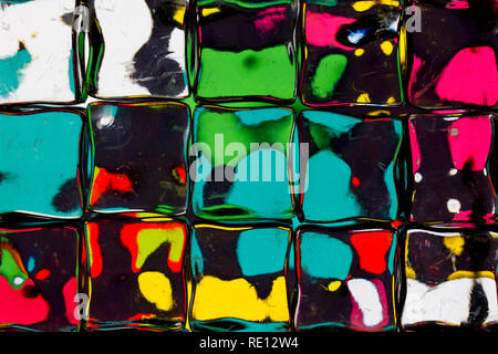 Image colorée déformé dans blocs carrés Banque D'Images