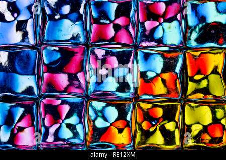 Image colorée déformé dans blocs carrés Banque D'Images