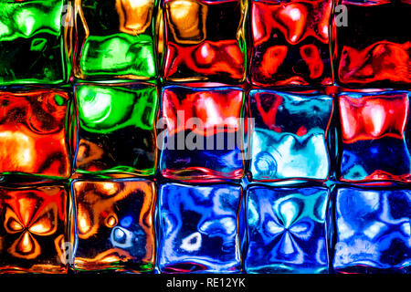 Image colorée déformé dans blocs carrés Banque D'Images