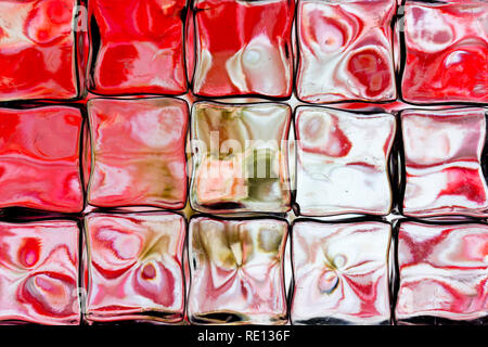 Image colorée déformé dans blocs carrés Banque D'Images