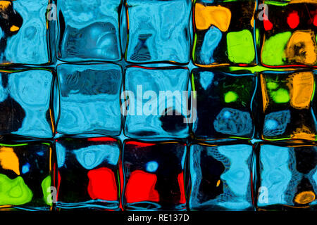 Image colorée déformé dans blocs carrés Banque D'Images