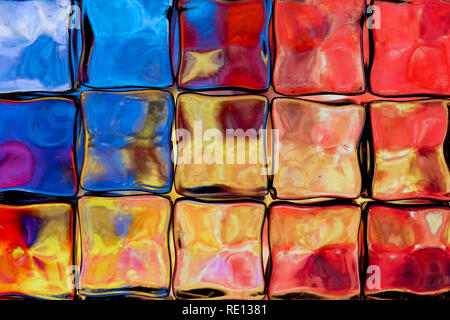 Image colorée déformé dans blocs carrés Banque D'Images