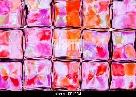 Image colorée déformé dans blocs carrés Banque D'Images