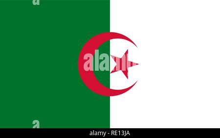 Drapeau de l'Algérie d'illustration vectorielle Illustration de Vecteur