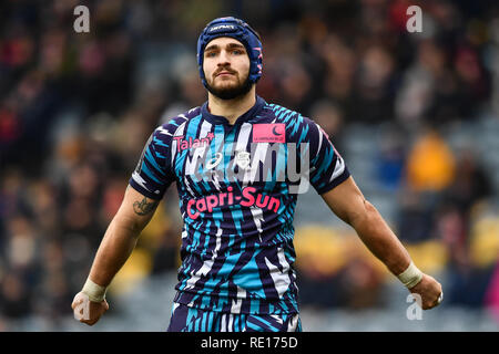 19 janvier 2019, Sixways Stadium, Worcester, Angleterre ; European Challenge Cup, Worcester vs Stade Francais ; Alex Arrate du Stade Francais Paris Crédit : Craig Thomas/news Images Banque D'Images