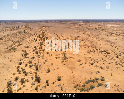 Dune de sable de l'antenne dans les pays du sud de l'outback Australie Banque D'Images