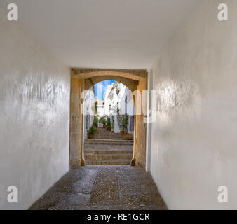Altea photo illustration arch et village de la Méditerranée à Alicante Espagne Banque D'Images