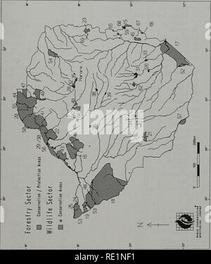 . Les sites écologiquement sensibles en Afrique. Volume 6 : l'Afrique australe. Zimbabwe 9i 'Sd Q I N en. 103. Veuillez noter que ces images sont extraites de la page numérisée des images qui peuvent avoir été retouchées numériquement pour plus de lisibilité - coloration et l'aspect de ces illustrations ne peut pas parfaitement ressembler à l'œuvre originale.. Le WCMC. Banque Mondiale Banque D'Images