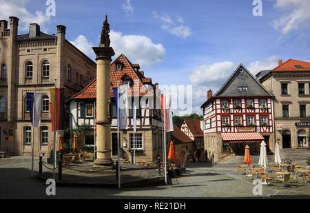 Place du marché, Kronach, Haute-Franconie, Bavière Banque D'Images