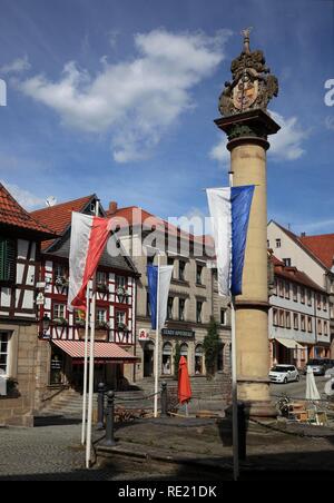 Place du marché, Kronach, Haute-Franconie, Bavière Banque D'Images