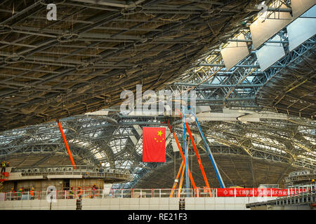 Beijing / Chine - 10 octobre 2018 : nouveau site de construction de l'Aéroport International de Beijing Daxing, d'être ouvert le 30 septembre 2019. Banque D'Images