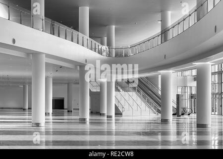 L'intérieur du hall vide le centre des congrès de Miami Beach à Miami Beach, Floride Banque D'Images