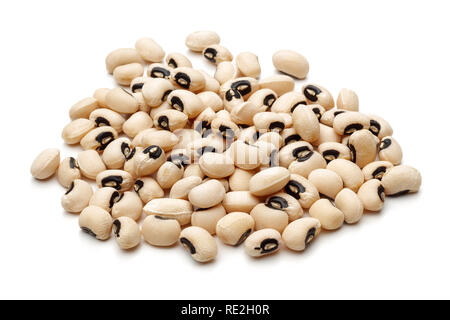 Black-Eyed Peas, le niébé isolé sur fond blanc Banque D'Images