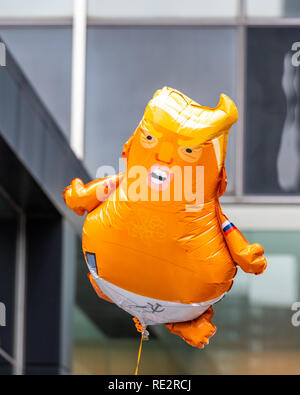 New York, USA, 19Jan2019 - manifestants anti-report Trump signe à la Marche des femmes à New York. Photo par Enrique Shore Crédit : Enrique Shore/Alamy Live News Banque D'Images