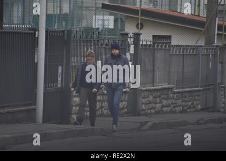 Foto LaPresse/Tiziano Manzoni 19/01//2018 Bergame, ItaliaCronaca uccisa Mamma di Gorlago, c'&# xe8 ; una donna indagata nella foto : il cognato della vittima Del bello fratello di Stefano Banque D'Images