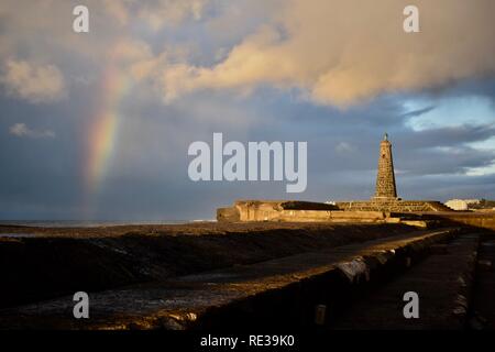 Coucher du soleil à Bajamar, Tenerife Banque D'Images