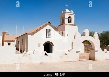 Église de San Pedro de Atacama, Chili, Amérique du Sud Banque D'Images