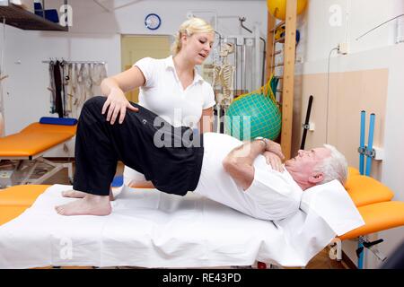 La physiothérapie, la thérapie physique service d'un hôpital, d'hospitalisation et le traitement ambulatoire des patients, Gelsenkirchen Banque D'Images