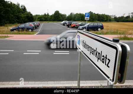 Inscrivez-Mitfahrerparkplatz, tramper parking à l''autoroute A2, en covoiturage, près de Boenen, Rhénanie du Nord-Westphalie Banque D'Images