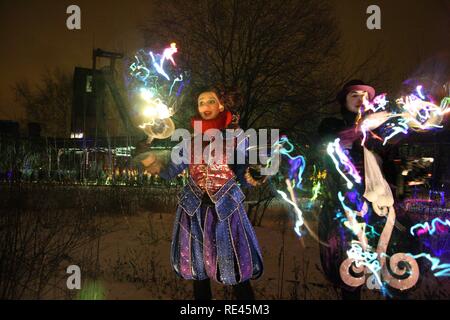 Des contes d'hiver, événement d'art avec de nombreux acteurs et artistes, une partie de l'GlueckAuf2010 festival culturel au début de Banque D'Images