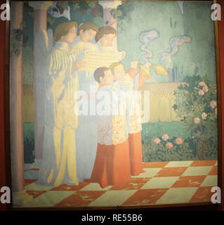 Décoration pour la Chapelle de Sainte-Croix du Vésinet, 1899 , Maurice Denis (1870 - 1943), Musée d'Orsay, Paris, 2016, CCBB, São Paulo, Brésil Banque D'Images