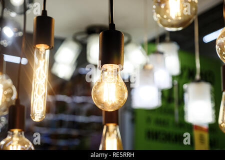 Luxe belle décoration lumière lampe edison rétro Banque D'Images