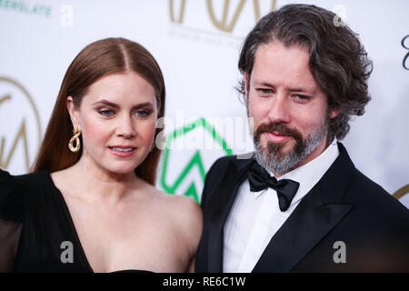 Los Angeles, USA. 19Th Jul 2019. L'actrice Amy Adams et mari Darren Le Gallo arrive à la 30e cérémonie annuelle de remise des prix de la Guilde des producteurs qui a eu lieu au Beverly Hilton Hotel, le 19 janvier 2019 à Beverly Hills, Los Angeles, Californie, États-Unis. (Photo par Xavier Collin/Image Crédit : Agence de Presse) L'agence de presse Image/Alamy Live News Banque D'Images