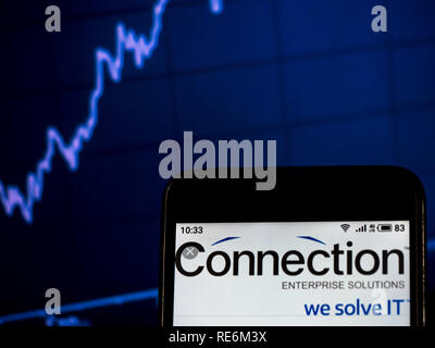 Kiev, Ukraine. 20 Jan, 2019. Connexion PC vu le logo affiché sur un téléphone intelligent. Crédit : Igor Golovniov SOPA/Images/ZUMA/Alamy Fil Live News Banque D'Images