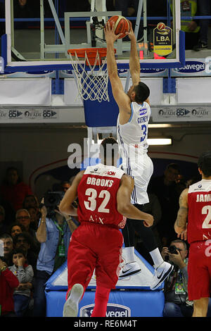 Brindisi (Italie). 20 Jan, 2019. Renato Ingenito - LaPresse 20012019(Brindisi Italia)Happy Sport Casa Brindisi vs Armani Milano - Lega Serie A PosteMobile Panier de saison régulière 16^ PalaPentassuglia 2018 - 2019 giornata BrindisiNella canestroRenato foto : Gaffney un Ingenito - LaPresse 20 01 2019 Brindisi (Italie)Happy Sport Casa Brindisi vs Armani Milano - National Legue une saison régulière 16 PosteMobile&# x221e ; round 2018 2019 - PalaPentassuglia BrindisiIn la photo : Gaffney au panier Crédit : LaPresse/Alamy Live News Banque D'Images