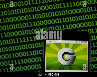 Kiev, Ukraine. 20 Jan, 2019. Groupon logo de l'entreprise vu affichée sur un téléphone intelligent. Crédit : Igor Golovniov SOPA/Images/ZUMA/Alamy Fil Live News Banque D'Images