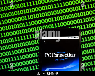 Kiev, Ukraine. 20 Jan, 2019. Connexion PC vu le logo affiché sur un téléphone intelligent. Crédit : Igor Golovniov SOPA/Images/ZUMA/Alamy Fil Live News Banque D'Images