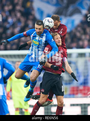 Nuremberg, Allemagne. 20 Jan, 2019. 1.FC NUEREMBERG - Hertha BSC Berlin 1-3 - DFL RÈGLEMENT INTERDIT TOUTE UTILISATION DES PHOTOGRAPHIES comme des séquences d'images et/ou quasi-vidéo - 1.ligue de soccer allemande à Nuremberg, Allemagne, Janvier 20, 2019, 18 Saison 2018/2019 journée, Nürnberg, Crédit : Peter Schatz/Alamy Live News Banque D'Images