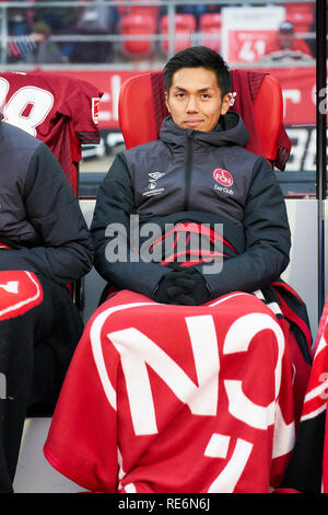 Nuremberg, Allemagne. 20 Jan, 2019. Yuya KUBO, FCN 14 pièces de banque, Banque de réserve, joueur, entraîneur, joueur de la Banque japonaise, Japon, 1.FC NUEREMBERG - Hertha BSC Berlin 1-3 - DFL RÈGLEMENT INTERDIT TOUTE UTILISATION DES PHOTOGRAPHIES comme des séquences d'images et/ou quasi-vidéo - 1.ligue de soccer allemande à Nuremberg, Allemagne, Janvier 20, 2019, 18 Saison 2018/2019 journée, Nürnberg, Crédit : Peter Schatz/Alamy Live News Banque D'Images