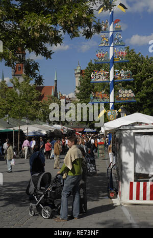 - Le Marché Viktualienmarkt et environs. Munich, Allemagne Banque D'Images