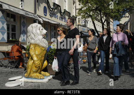 - Le Marché Viktualienmarkt et environs. Munich, Allemagne Banque D'Images